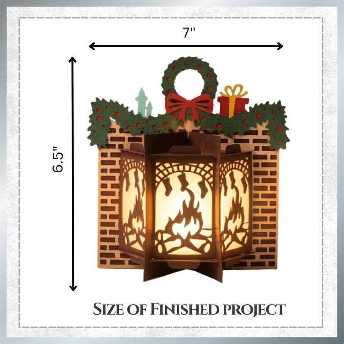 CrafTreat DIY Paper Lanterns - Fireplace - Finished Project Size - CTL028