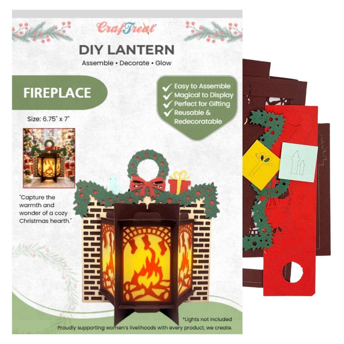 CrafTreat DIY Paper Lanterns - Fireplace - Inside of the Pack - CTL028