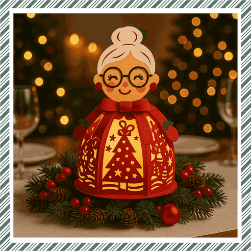 CrafTreat DIY Paper Lanterns - Mrs Santa CTL007 5