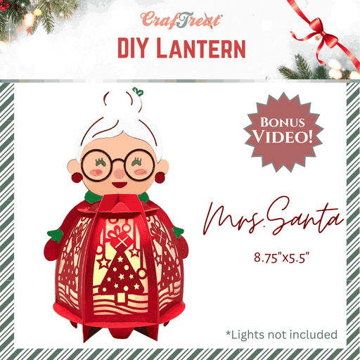 CrafTreat DIY Paper Lanterns - Mrs Santa CTL007