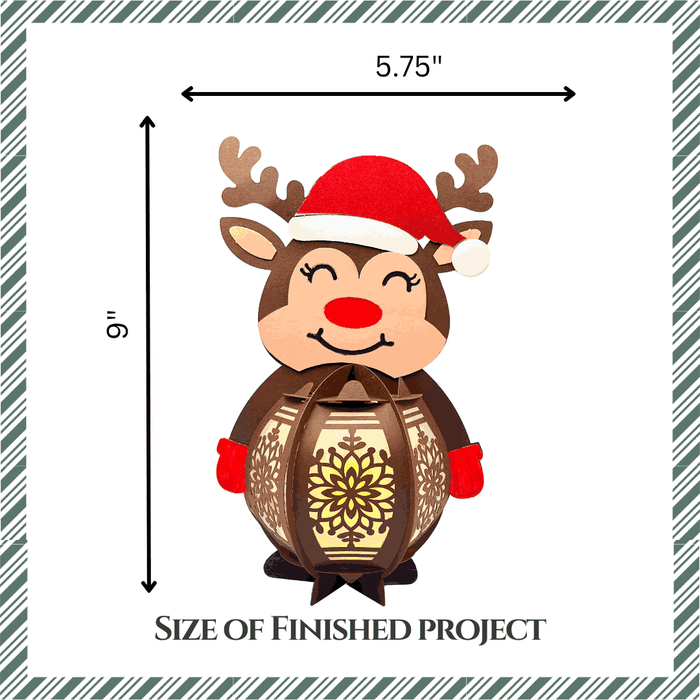 CrafTreat DIY Paper Lanterns - Reindeer CTL0010 3