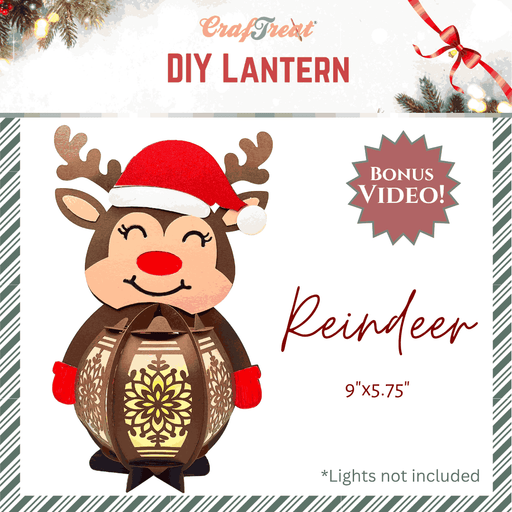 CrafTreat DIY Paper Lanterns - Reindeer CTL0010
