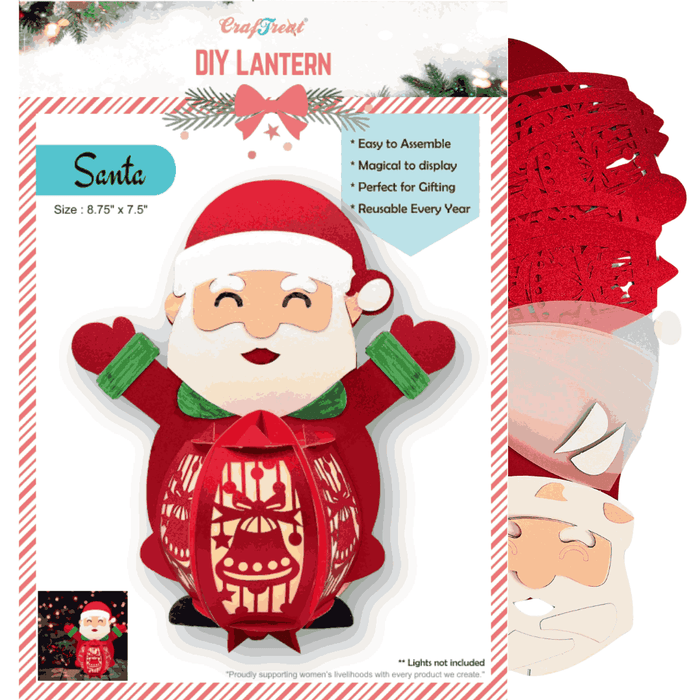 CrafTreat DIY Paper Lanterns - Santa CTL002 2
