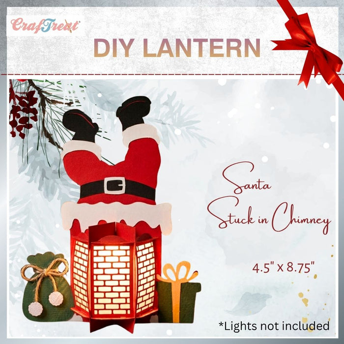Craftreat DIY Paper Lanterns Santa Stuck in Chimney-CTL025