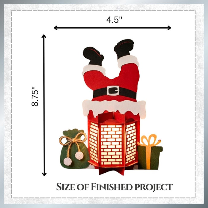 Craftreat DIY Paper Lanterns Santa Stuck in Chimney Finished Project Size-CTL025