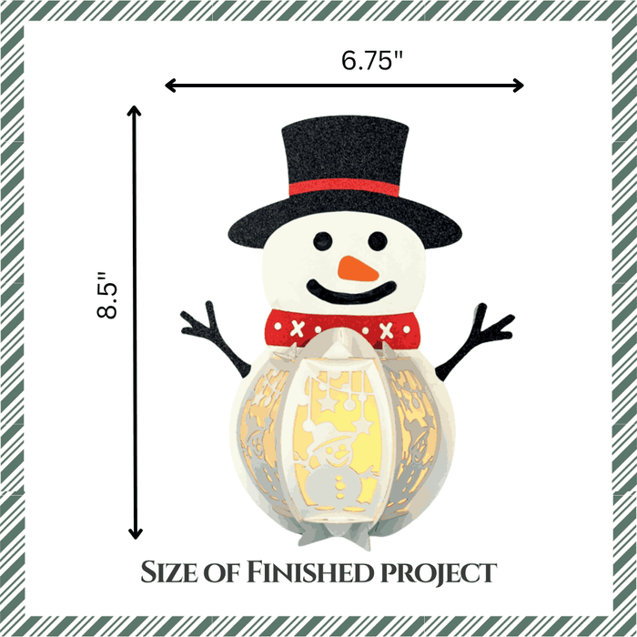 CrafTreat DIY Paper Lanterns - Snowman CTL003 3
