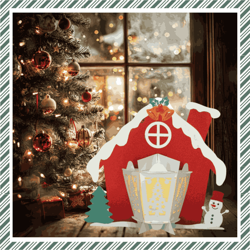 CrafTreat DIY Paper Lanterns - Winter House CTL004 4