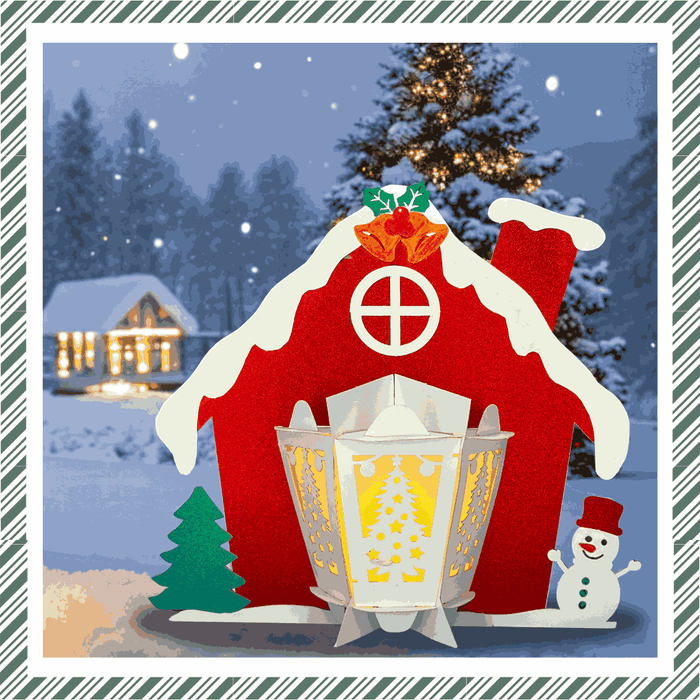 CrafTreat DIY Paper Lanterns - Winter House CTL004 5