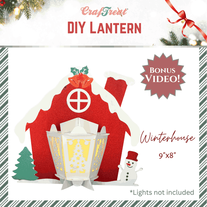 CrafTreat DIY Paper Lanterns - Winter House CTL004