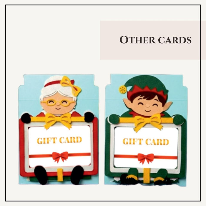 CrafTreat Gift Card Holder Cards - Santa Family