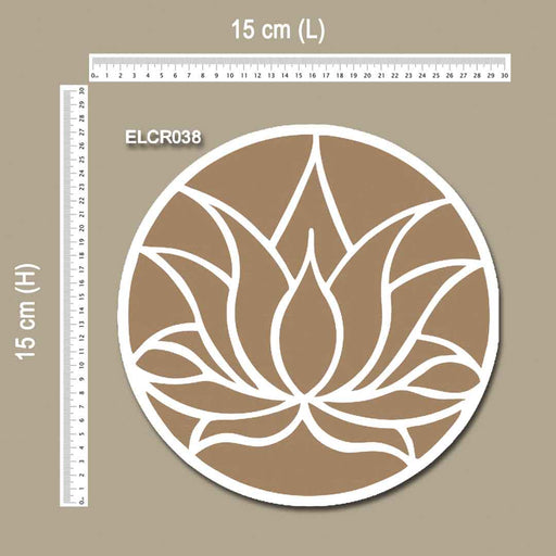 CrafTreat MDF Re-Useable Rangoli Design Circle Lotus