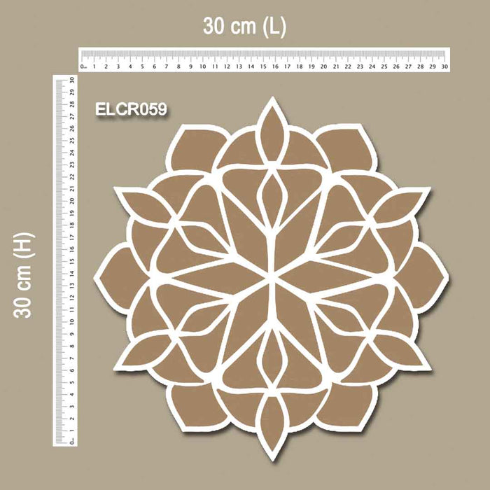 CrafTreat MDF Re-Useable Rangoli Design Large Mandala 2