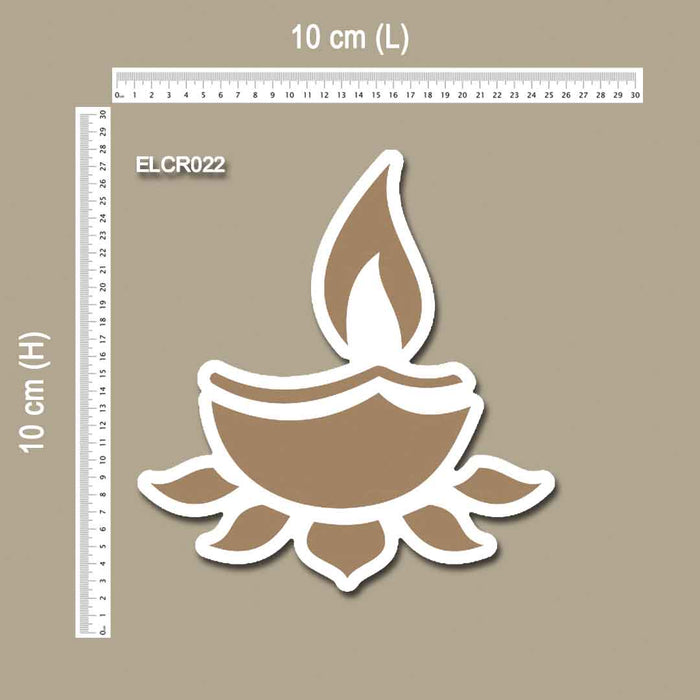 CrafTreat MDF Re-Useable Rangoli Design Small Diya