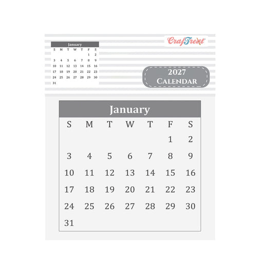 CrafTreat Mini Calendar Pad 3"x4" - 2027-CSS008