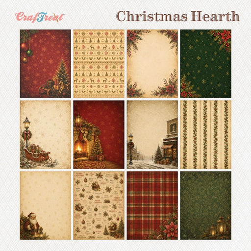 CrafTreat Paper Pad - Christmas Hearth 6"x8" Inside of the Pack - CTPP8029
