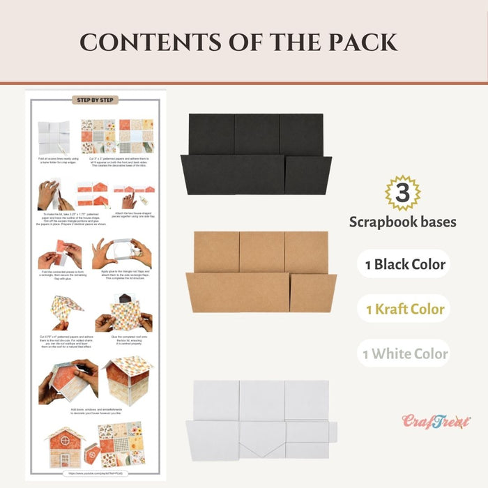 Craftreat Quick Folio House Explosion Box Contents of the Pack CQF013