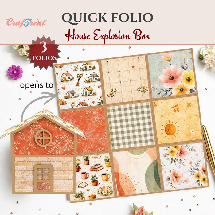CrafTreat Quick Folio - House Explosion Box CQF013