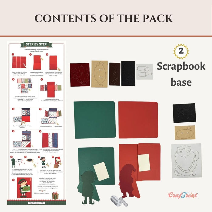 CrafTreat Quick Folio - Santa Wishes Folio - Red & Green