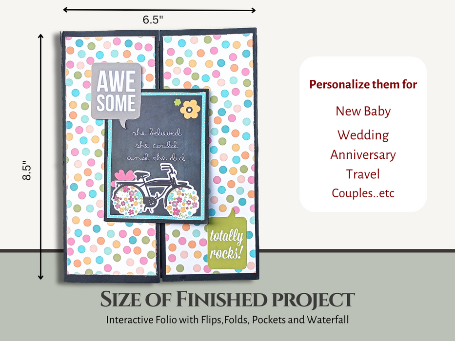 Craftreat Scrapbook Blank Precut Album Base Gate Fold Folio size CAB030