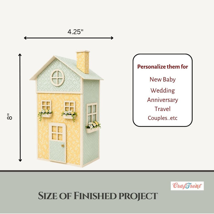 Craftreat Scrapbook Blank Tall House Finished Project Size