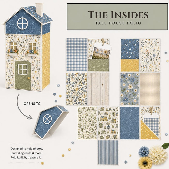 Craftreat Scrapbook Blank Tall House The Insides2