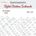 CrafTreat Sentiment Sheets - Stylish Christmas Sentiments 6 designs-CSS006
