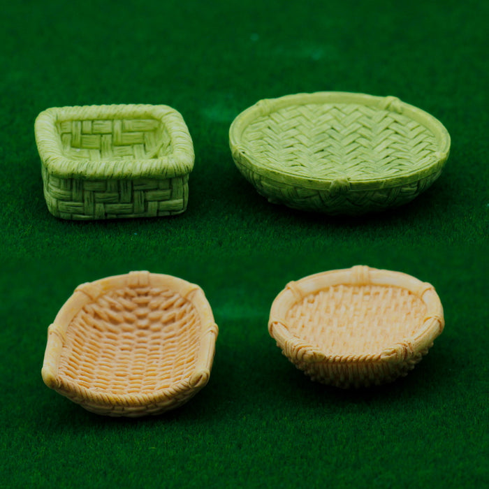 Miniature Model Bamboos winnow set 4Pc D1580-C