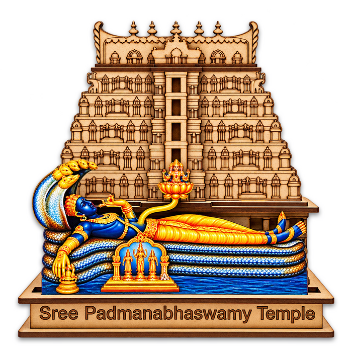 LyfNeeds Sree Padmanabhaswamy Gopuram MDF 3D Replica