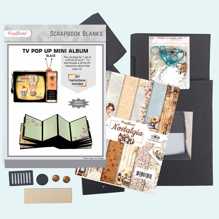 CrafTreat TV Pop up Mini Album ClassKit Black