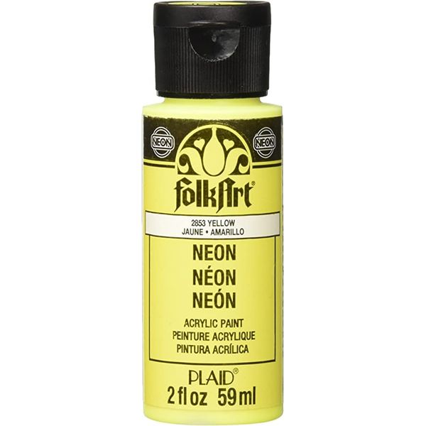 FolkArt Neon  Yellow 2 oz F A NEO N 2853