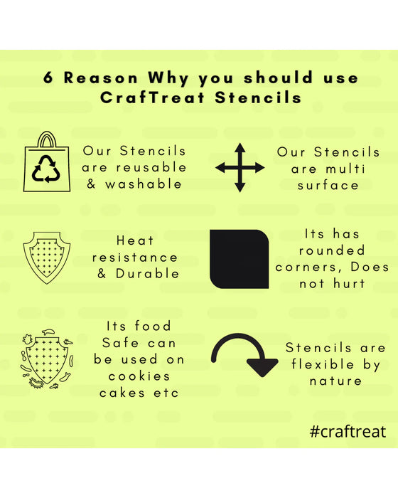CrafTreat Heart Dart Stencil 12 Inches