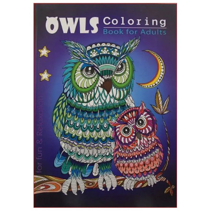 Adult and Teen Coloring Book - Owl Bird Theme
