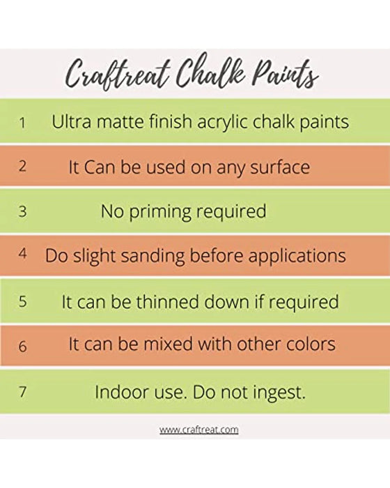 CrafTreat Chalk Paint Tropical Set 1 250ml