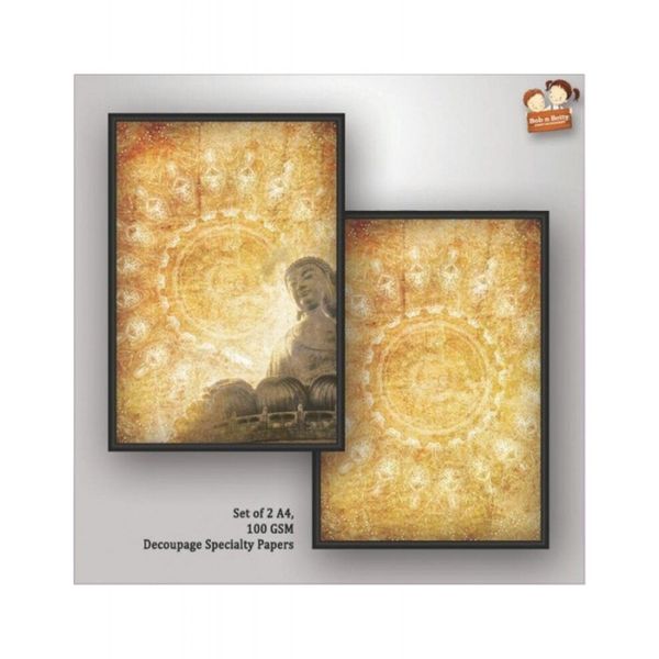 Bob N Betty Decoupage Papers Buddha 001 BNBBD1