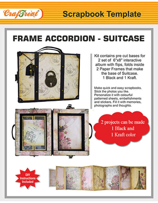 CrafTreat Frame Accordion Suitcase Scrapbook Templates