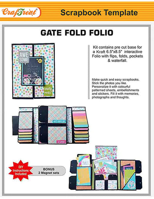 CrafTreat GateFold Folio Kraft Scrapbook Templates