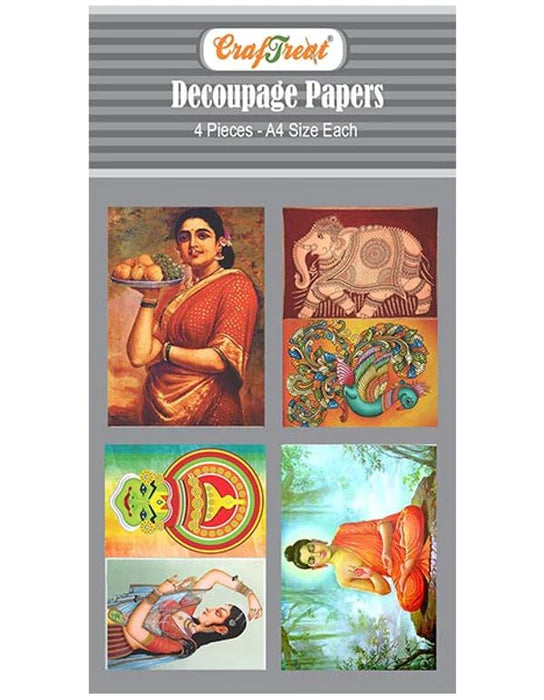 CrafTreat Paintings of India Decoupage Paper A4