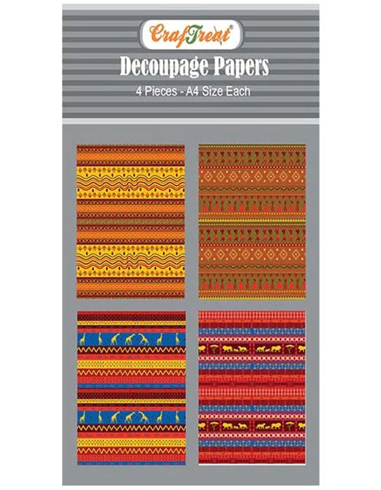 CrafTreat Tribal Decoupage Paper A4