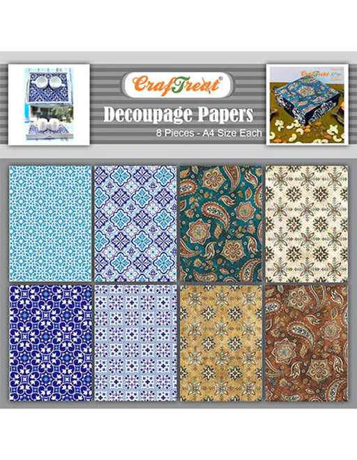 CrafTreat Moroccan and Paisely Decoupage Paper A4