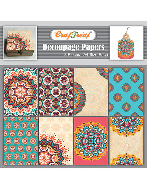 CrafTreat Mandala Pattern Decoupage Paper A4