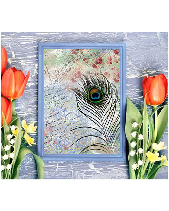 CrafTreat Peacock Feathers Decoupage Paper A4