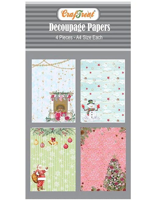 CrafTreat Christmas themed Decoupage Paper A4