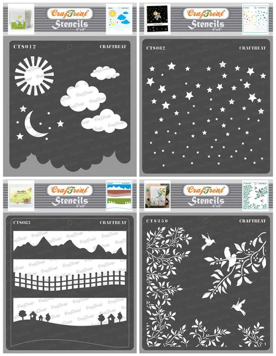 CrafTreat Clouds and Stars and Starry Sky and Landscapes and Leaves and BranchCTS012n082n083n350