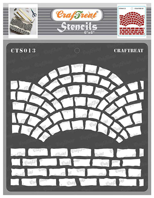 CTS013 Fancy Bricks Stencil