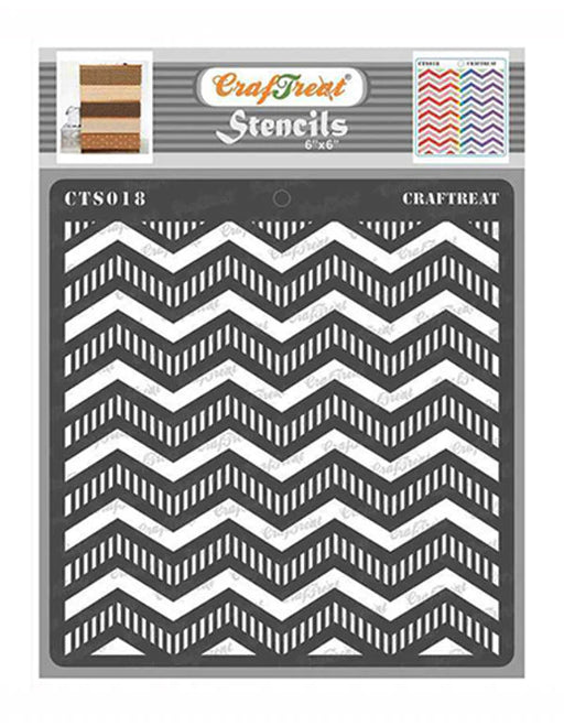 CrafTreat Striped Chevrons StencilCTS018