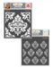 CrafTreat Bold Damask and Damask Background StencilCTS033nCTS034