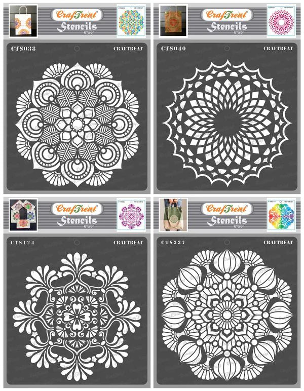 16 Pack Mandala Stencils for Dot Painting, 6 X 6 Inch Reusable Mandala  Stencils for Painting, DIY Decorative Lotus Stencil Template