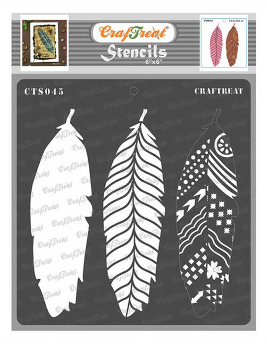 CrafTreat Feathers Layered StencilCTS045