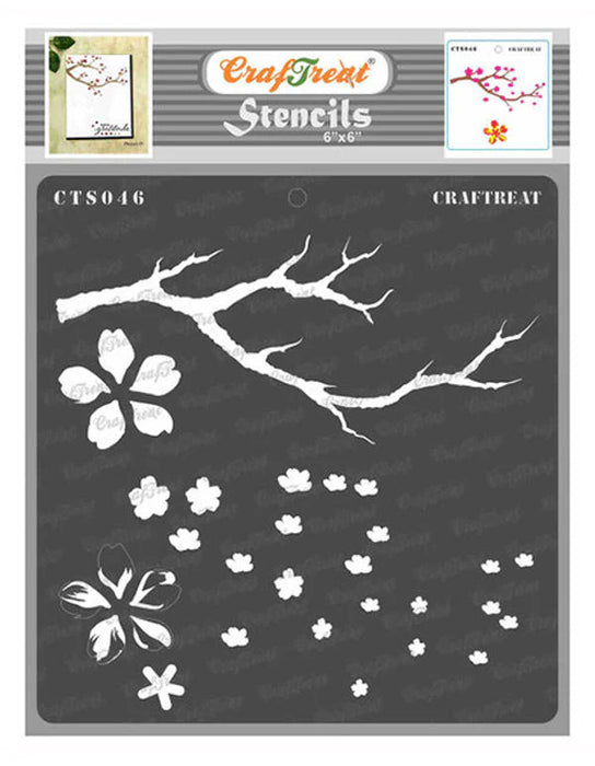 CrafTreat Flower Stencil CTS046