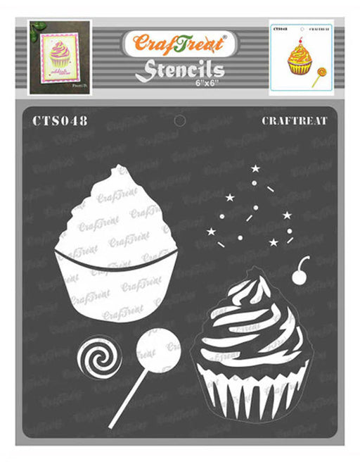 CrafTreat Cup Cake StencilCTS048